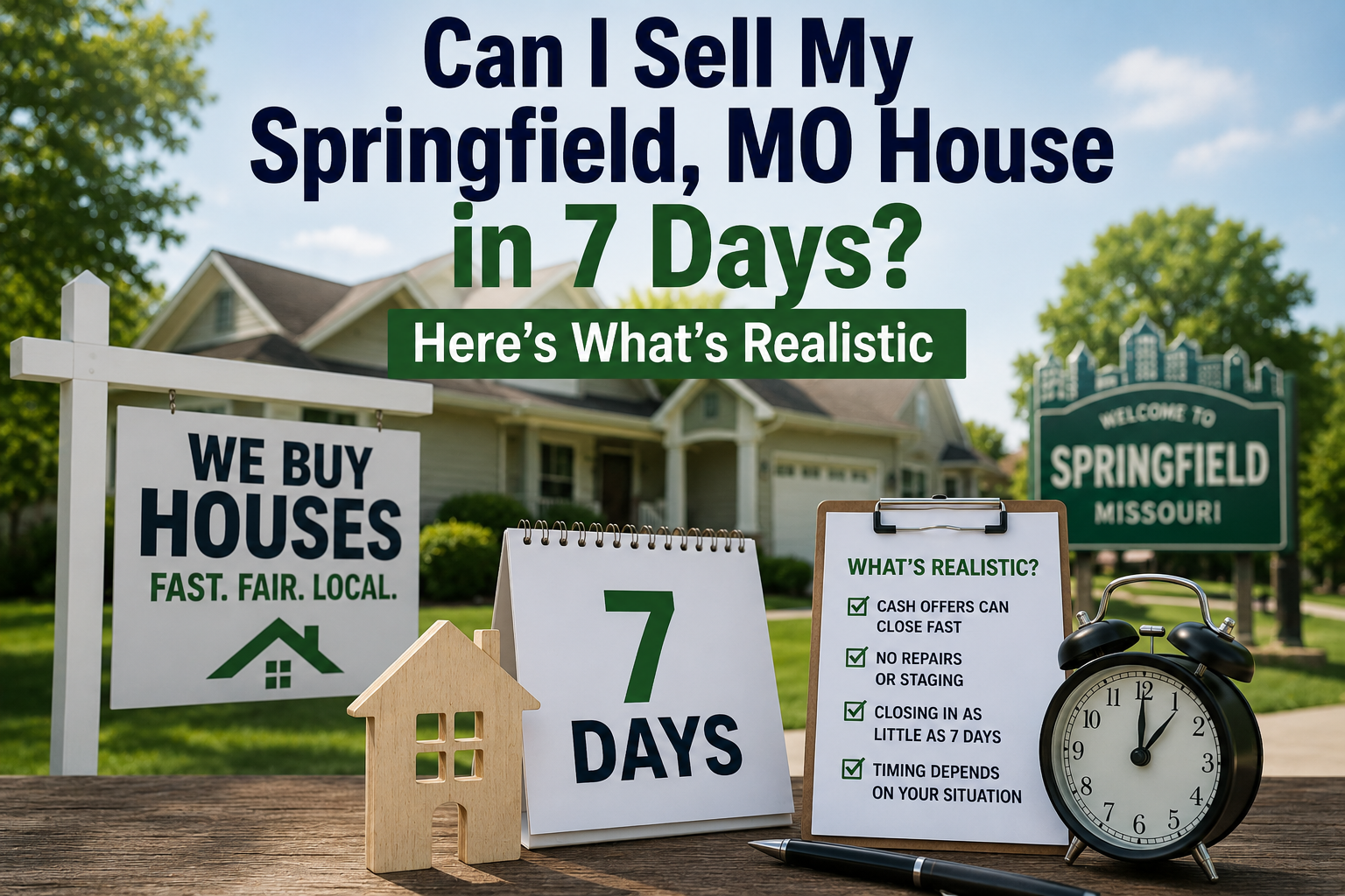 Can I Sell My Springfield, MO House in 7 Days? Here’s What’s Realistic